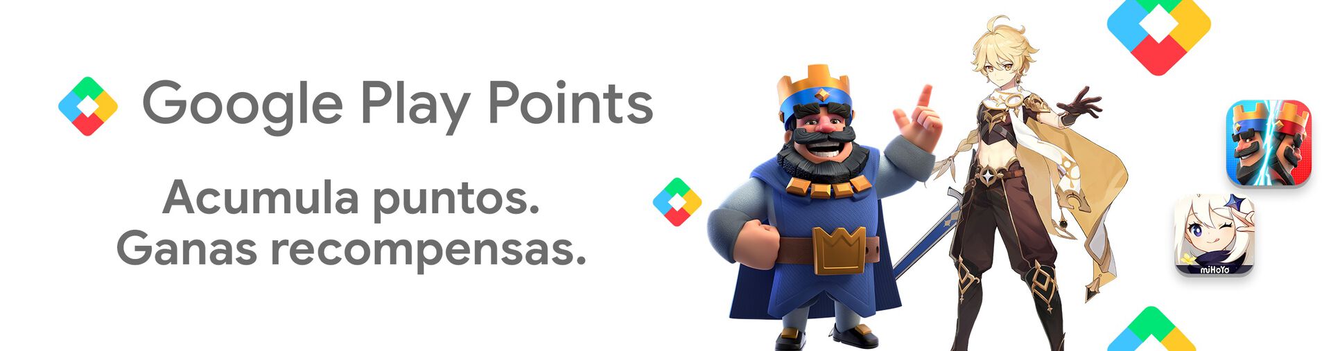  Con Google Play Points acumula puntos y gana recompensas.