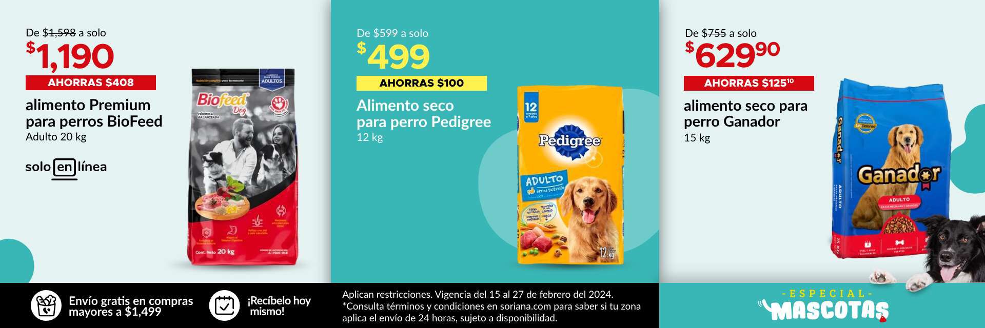 Banner promocional alimento para perro