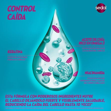 Shampoo Sedal Control Caída 620 ml image number 1
