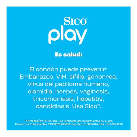 Condones Sico Play Texturizados 3 piezas image number 3