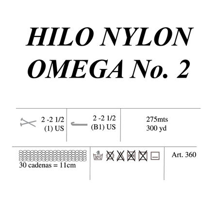 Hilo Omega Nylon No. 2 Beige 275 Gr image number 1