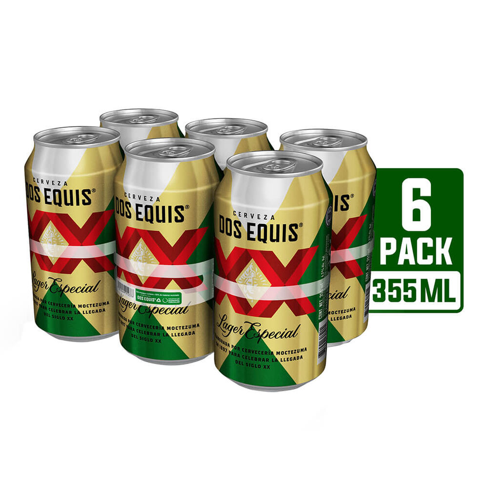 Cerveza Dos Equis Lager Lata 6 Pack 355 Ml image number 0