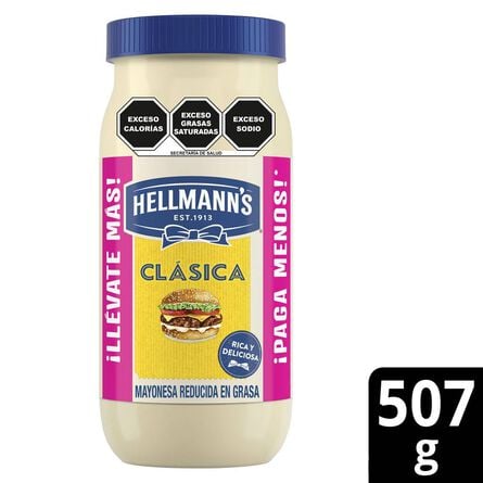 Mayonesa Hellmann's Clásica 507 g image number 1