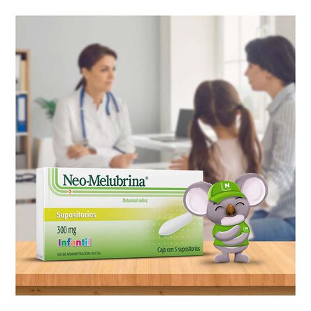 Supositorios Neo Melubrina Infantil 5 supositorios 300 mg image number 2