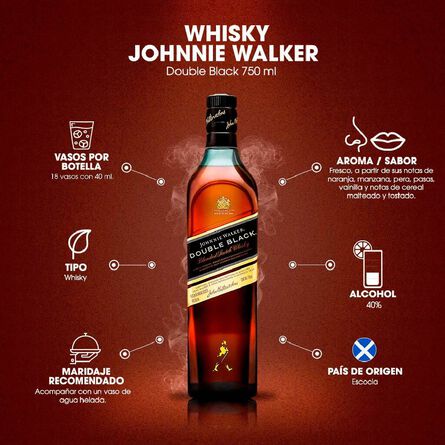 Whisky Johnnie Walker Double Black 750 ml image number 4