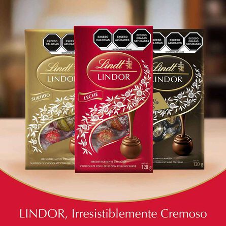 Lindt LINDOR Trufas de Chocolate Surtido Bolsa 120g image number 6