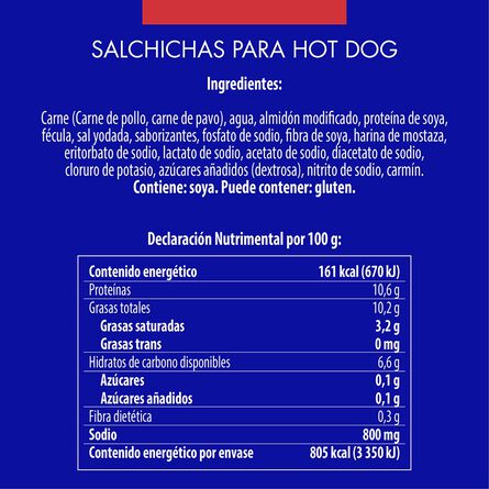 Salchicha Hot Dog Fud Cerdo 500 Gr image number 1