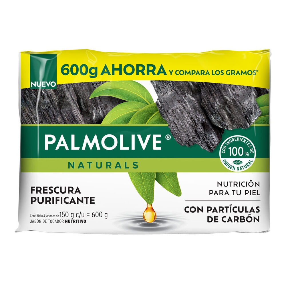Jabon Barra Palmolive Carbon Activado 150g 4 pzas image number 0