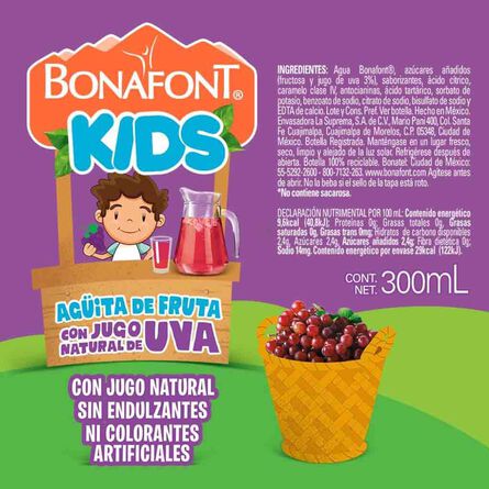 Agua Bonafont Kids con Jugo Natural sabor Uva 300 ml image number 7