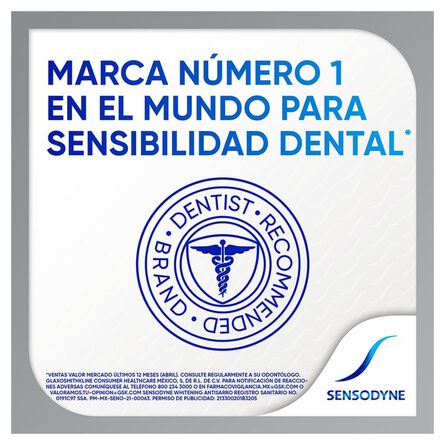 Crema dental Sensodyne whitening + antisarro 113g image number 3