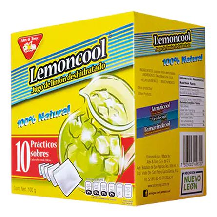 Jugo de Limón Deshidratado Lemoncool 1 Paquete con 10 Sobres image number 0
