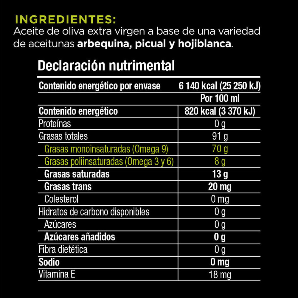 Aceite de Oliva Oli de Nutrioli Extra Virgen 750 ml image number 2