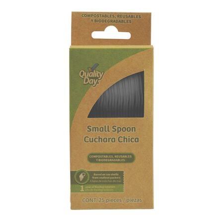 Cuchara Chica Negro Biodegradable Quality Day 25 piezas image number 1