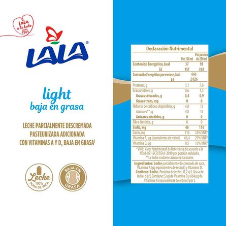 Leche Fresca Lala Light 1.8 L image number 1