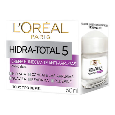 Crema Humectante L'Oréal Paris Hidra Total 5 Anti-Arrugas 50 Ml image number 3