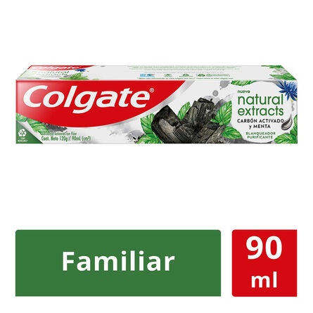 Pasta Dental Colgate Natural Extracts Carbón Activado y Menta 90 ml image number 4