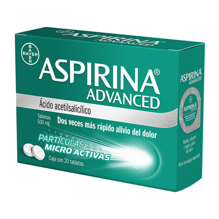 Aspirina Advanced Para Dolor de Cabeza Dolor Corporal y Fiebre 20 tabletas image number 4