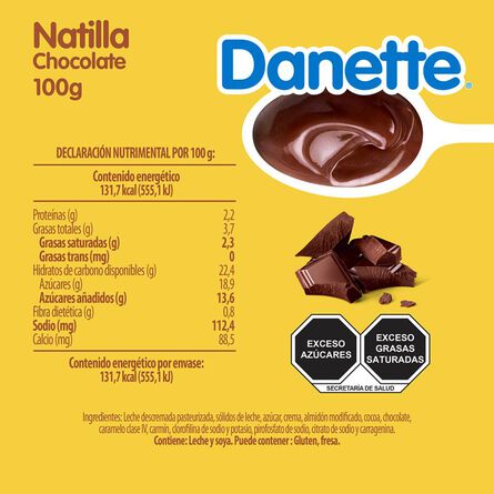 Natilla Danette Sabor Chocolate 100g image number 7
