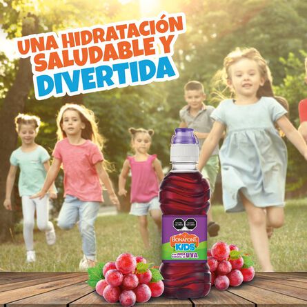 Bonafont Kids Agua Con Jugo Natural de Uva 6 Pack 300 ml image number 2