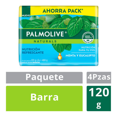 Jabón en Barra Palmolive Naturals Menta y Eucalipto Ahorra-Pack 4 Piezas image number 2