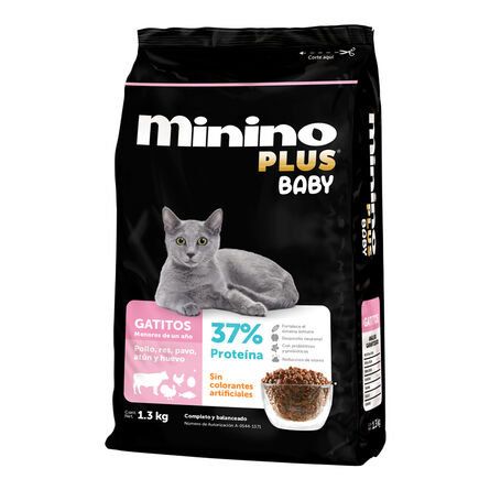 Alimento para Gato Minino Baby Plus 1.3 Kg image number 2