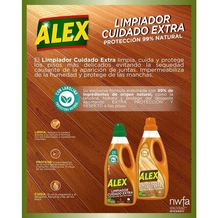 Alex Limpiador Cuidado Extra Madera Coco 750ml image number 3