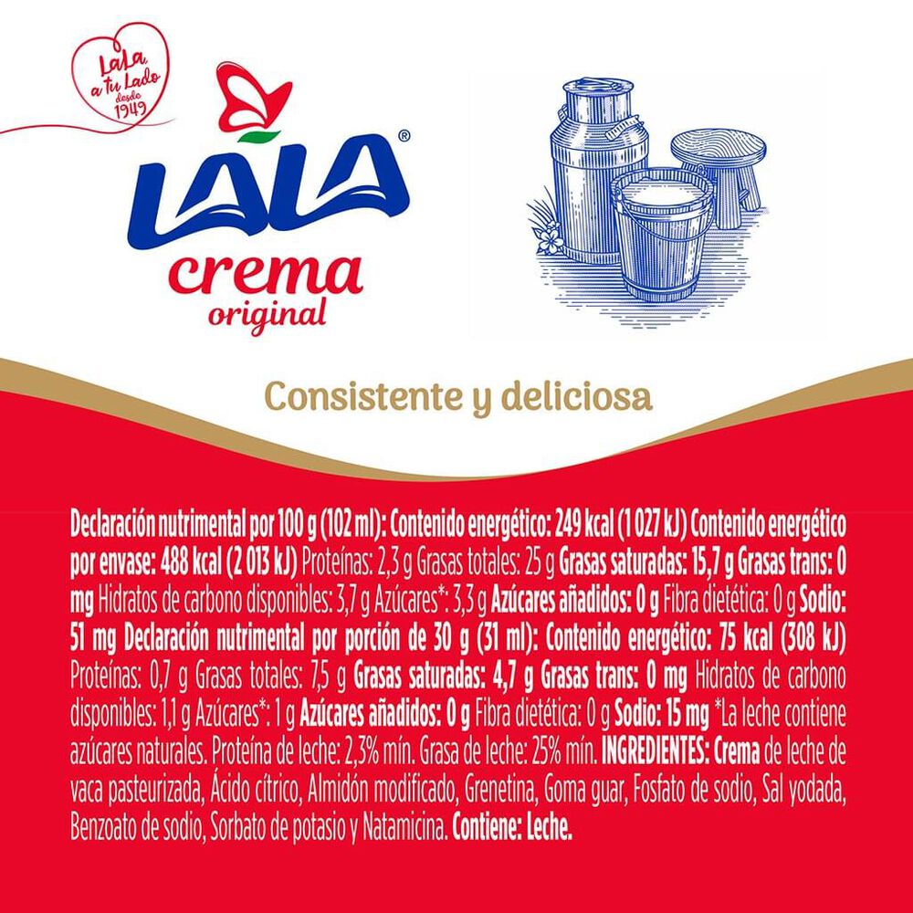 Crema Lala Entera 200 ml image number 2