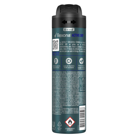 Antitranspirante Rexona Men Active Dry en Aerosol para Hombre 150 ml image number 1