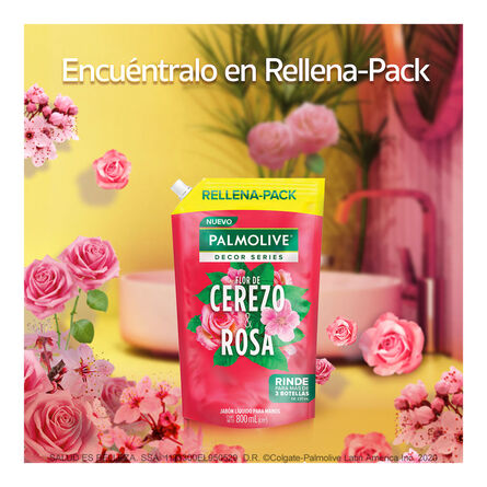 Jabón para Manos Palmolive Decor Series Flor de Cerezo y Rosa 800 ml image number 4