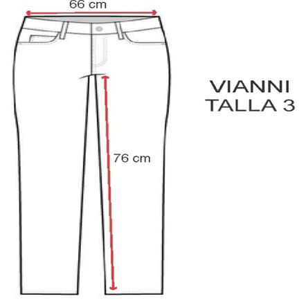 Jeans de Dama Vianni Básico Talla 3 Doble Stone Stretch image number 3