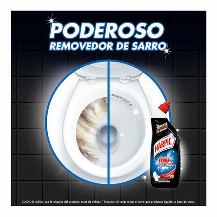 Harpic® Líquido Desinfectante para Inodoros 100% Removedor de Sarro 750 ml image number 2