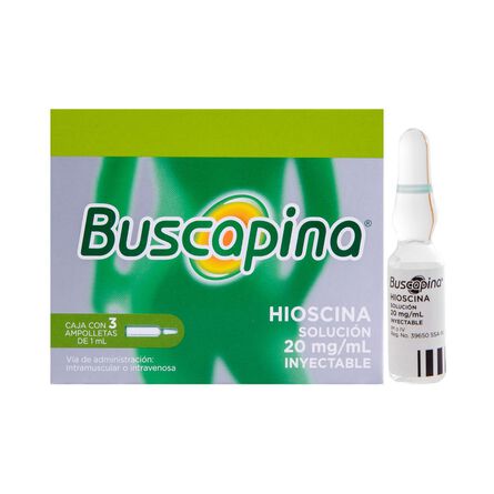Solución Buscapina 20 mg 3 ampolletas de 1 ml image number 4