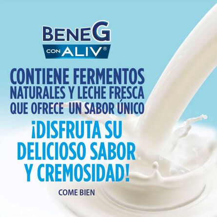 Yoghurt BeneG Sabor Natural con Aliv 6x90g image number 3