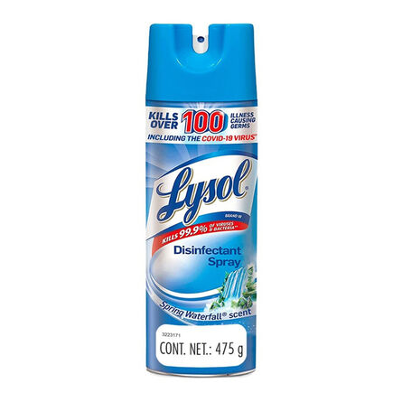 Lysol® Aerosol Desinfectante Antibacterial para Superficies Spring  Waterfall 475 g
