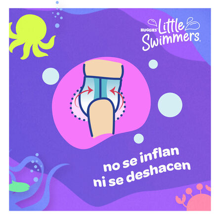 Pañales Huggies Little Swimmers talla 3 chica 12 pzas