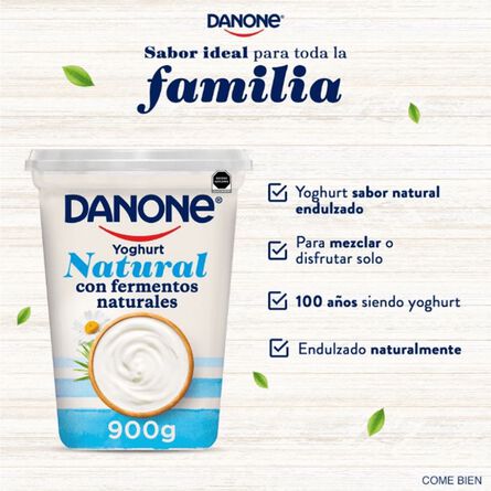 Yoghurt Danone Natural 900g image number 6