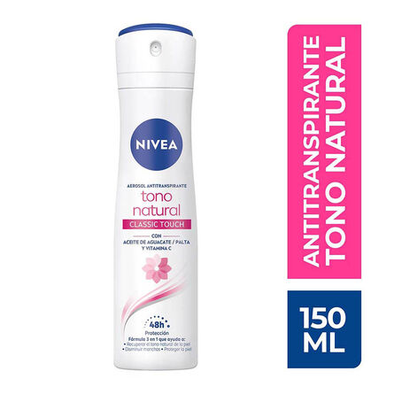 Desodorante Aclarante Nivea Tono Natural Classic Touch Spray 150 ml image number 1