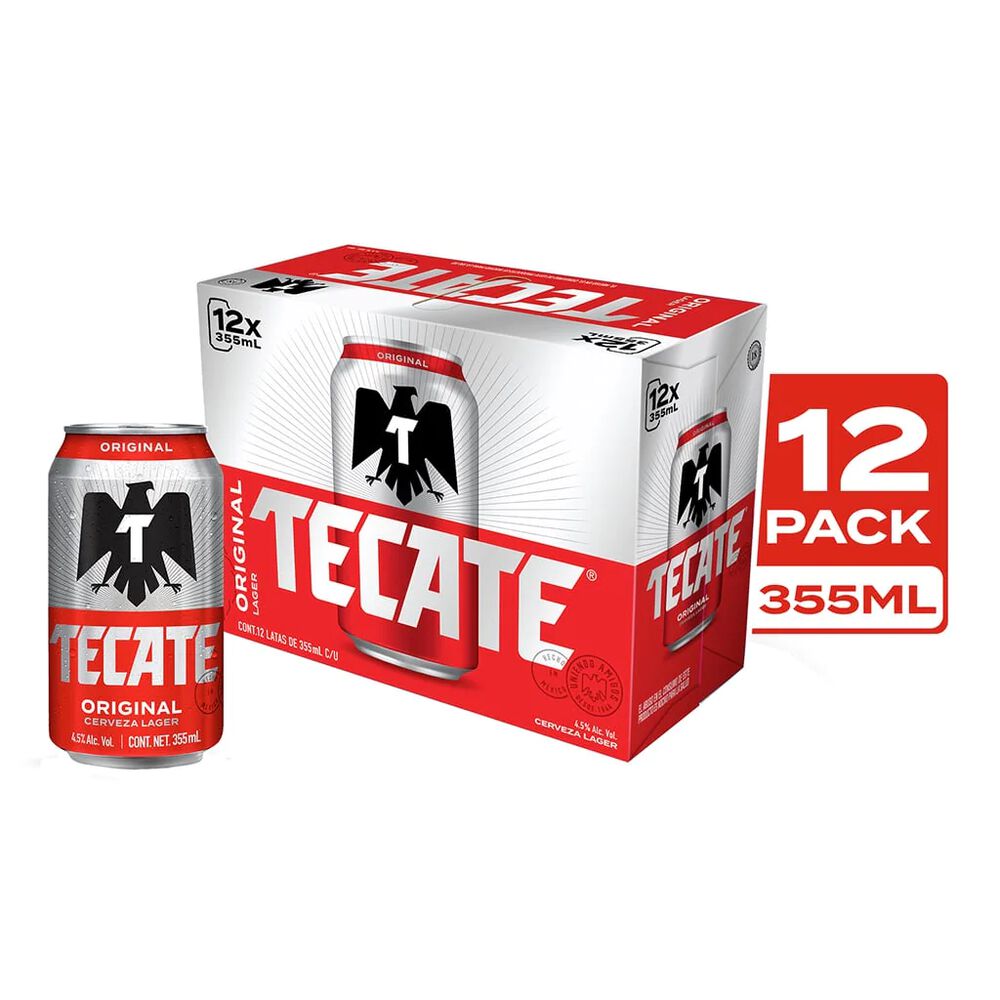 Cerveza Tecate Original Lata 12 Pack 355 ml image number 0