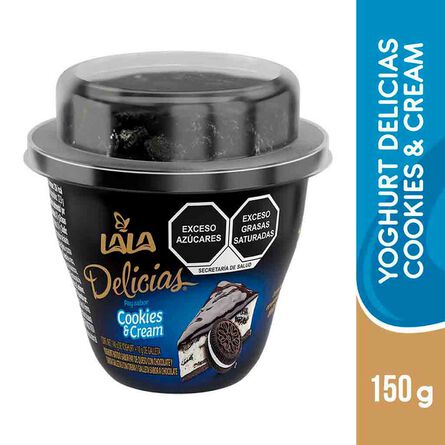 Yoghurt Batido Lala Delicias Pay Cookies Cream 150 g image number 1