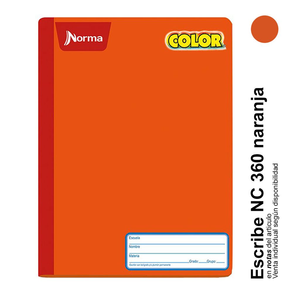 Cuaderno Profesional Norma Color 360 Cuadro 7mm 100 Hj | Soriana