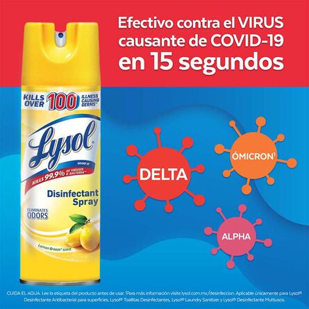Lysol® Aerosol Desinfectante para Superficies Citrus 352 g image number 2