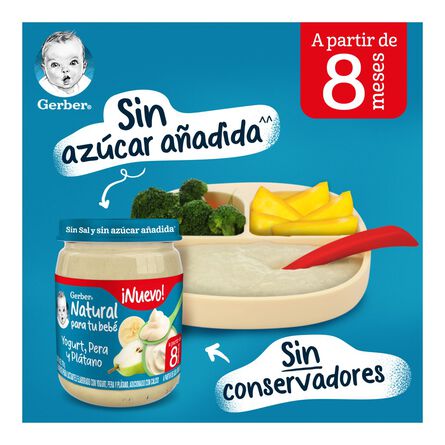 Yogurt Gerber Pera Plátano 170g image number 5