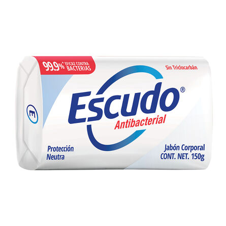 Jabón en Barra Escudo Antibacterial Blanco, 150 g image number 1