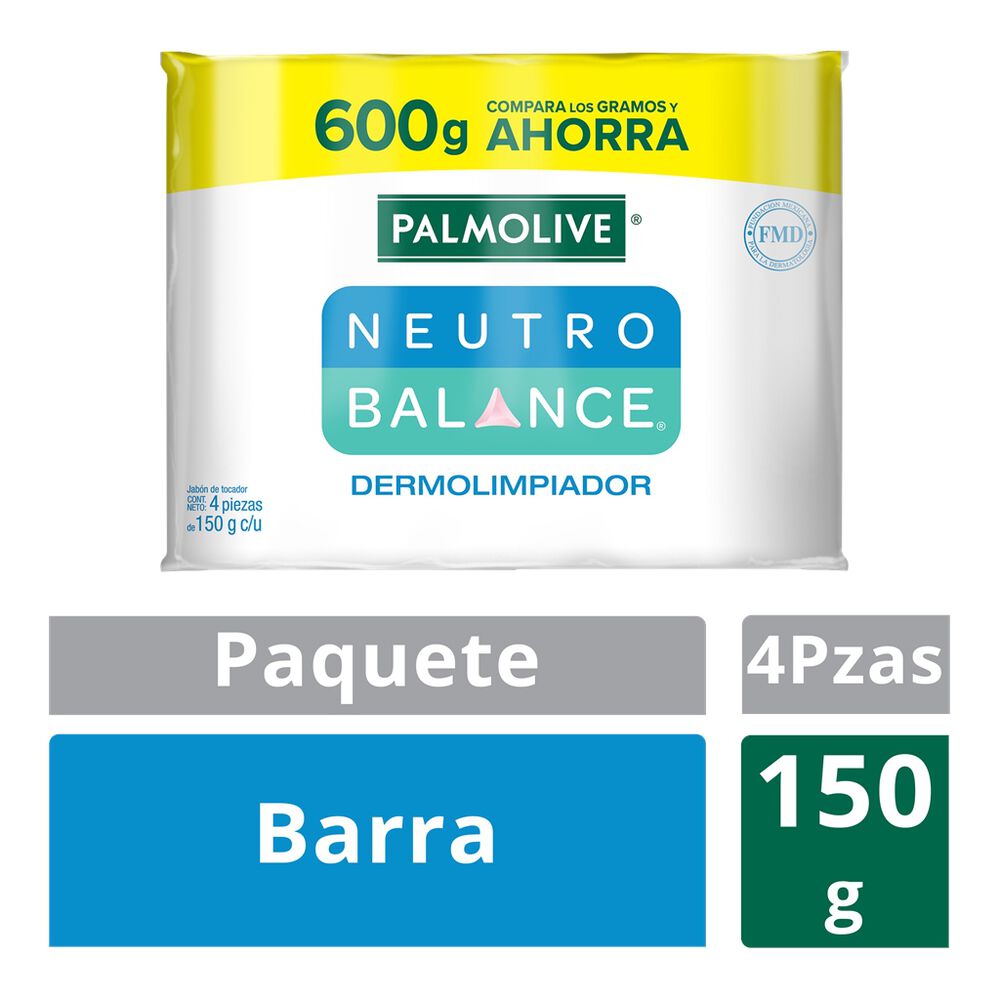 Jabón en Barra Palmolive Neutro Balance Dermolimpiador 4 pzas 150 g image number 7