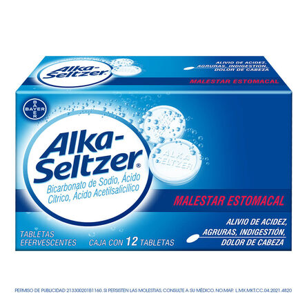 Antiácido Alka-Seltzer 12 Tabletas Efervescentes&nbsp; image number 7