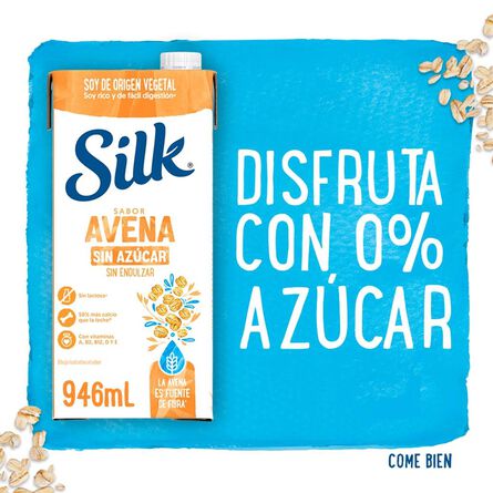 Silk Alimento Líquido de Avena sin Azúcar 946 ml image number 3