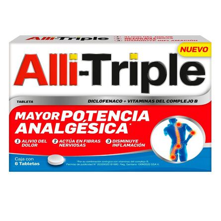 Allitriple Dolor Muscular Severo 6 Tabletas image number 1