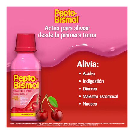 Pepto-Bismol Liquido Sabor Cereza 236 ml image number 2