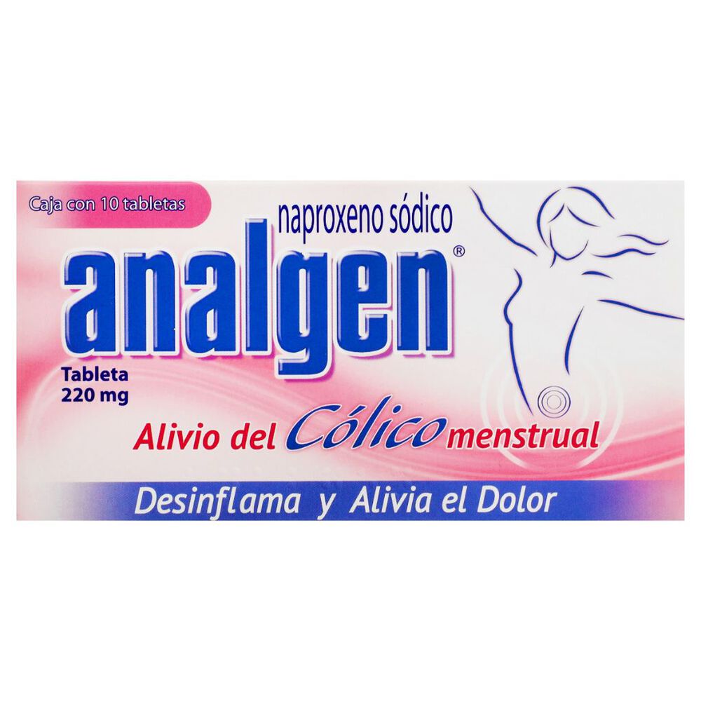 Analgen Cólico Menstrual 220mg, 10 Tabletas image number 0