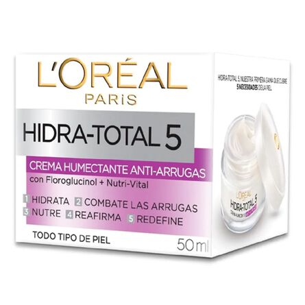 Crema Humectante L'Oréal Paris Hidra Total 5 Anti-Arrugas 50 Ml image number 5